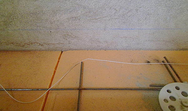 размечаем новую поверхность основания