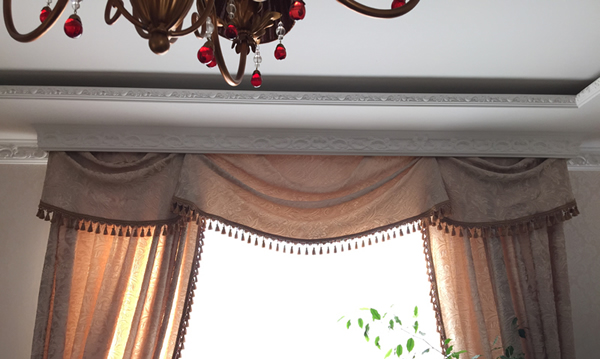 Фото готовой ниши для штор