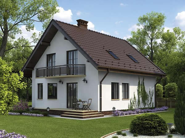 Фото одноэтажного коттеджа с мансардой