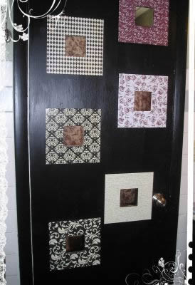 Декор двери при помощи нехитрого способа