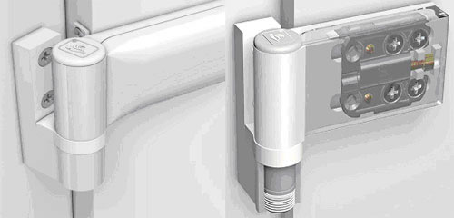 Петля с декоративной накладкой и без неё