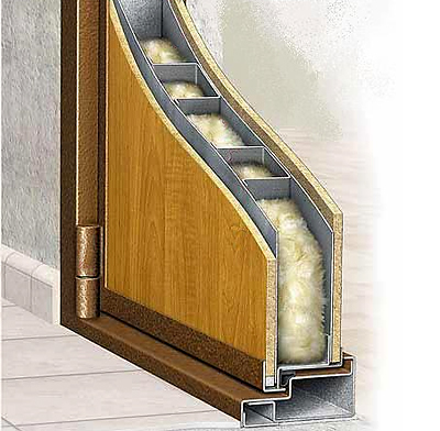 Внутри двери должны содержаться изоляционные материалы