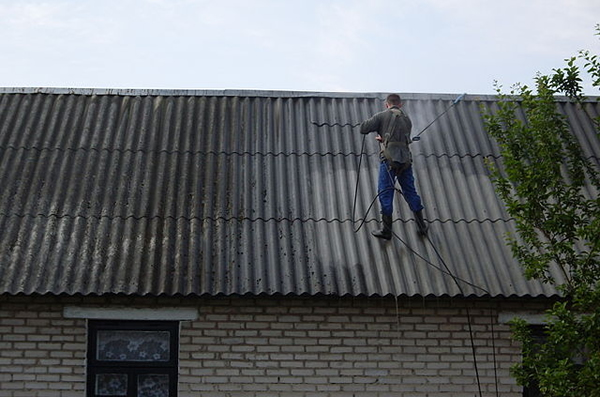 Фото мойки и обезжиривания шифера