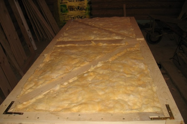 Использование минваты в утеплении двери