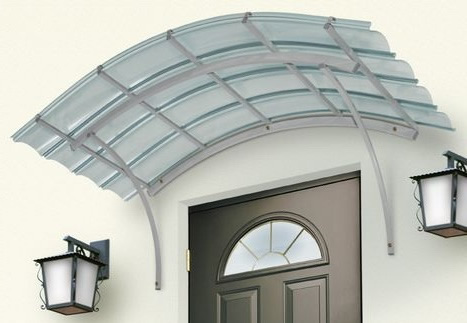 Козырек на алюминиевом каркасе