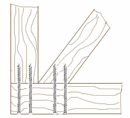 Крепление углов. Периодически можно подтягивать шурупы. 