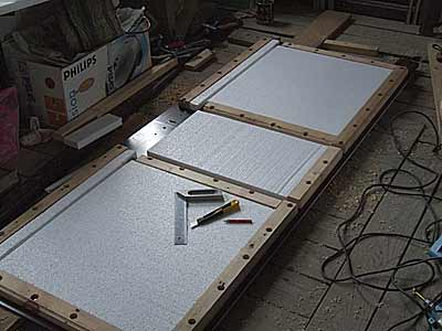 Утепление полотна двери пенопластом