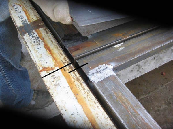 Пример не совпадения оси при монтаже