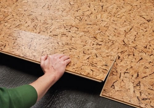 укладка пробкового паркета
