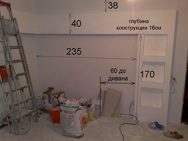 монтаж полок при ремонте