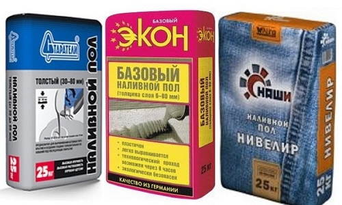 Фото смесей для наливного пола
