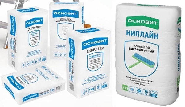 Фото наливного пола в упаковках