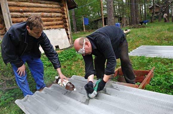 безопасная резка шифера