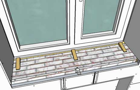 клинья для установки подоконника