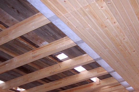 Фото конструкции верхнего перекрытия бани