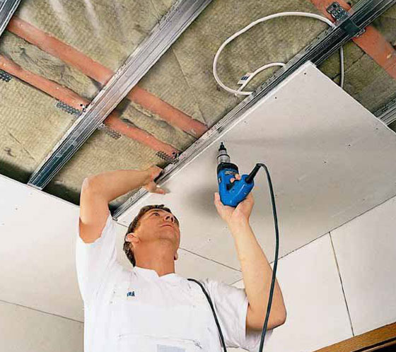 Фото подшивки финишного покрытия из гипсокартонных листов