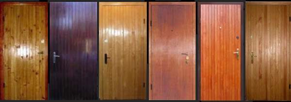 Применение дерева в отделке двери