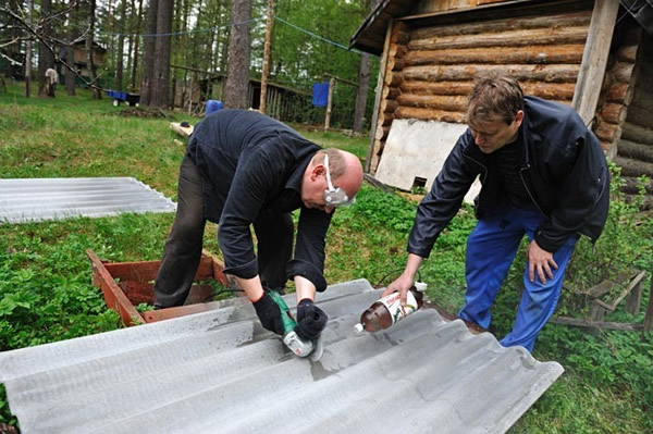 резка волнового шифера