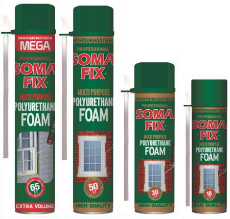 Фото бытовых баллонов с монтажной пеной