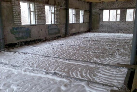 утепление пола жидким пенопластом